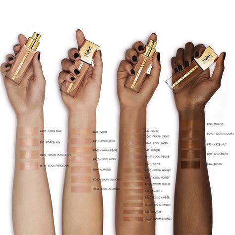 ysl touche eclat le teint créme foundation|YSL touche eclat shade chart.